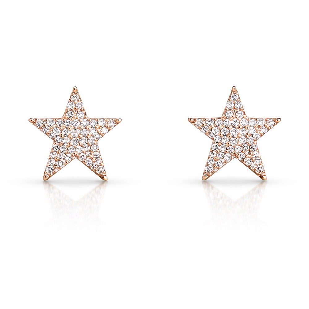 Elegant Star-Shaped Gold Earrings